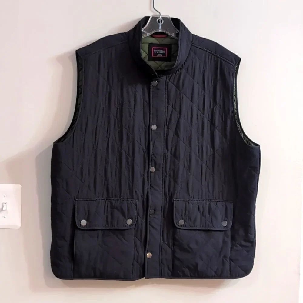 Untuckit Black Quilted Men's Vest Sz XXL